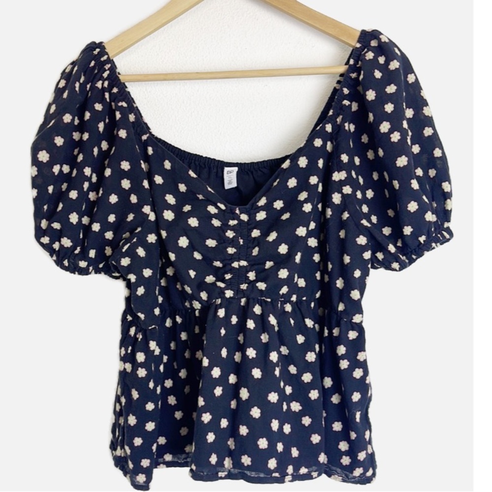 BP peplum baby doll floral blouse XL
